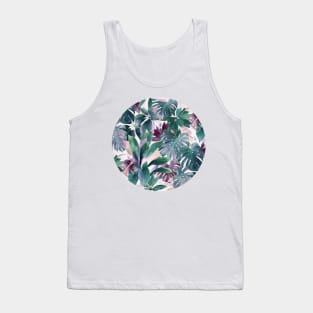 Tropical Emerald Jungle in light cool tones Tank Top